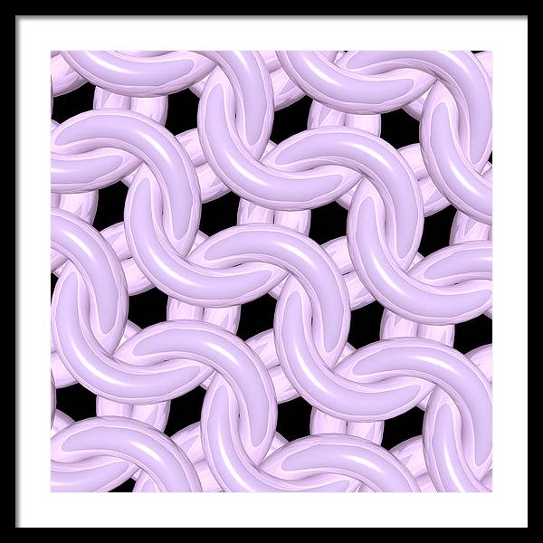 Pink Candy Maille Framed Print