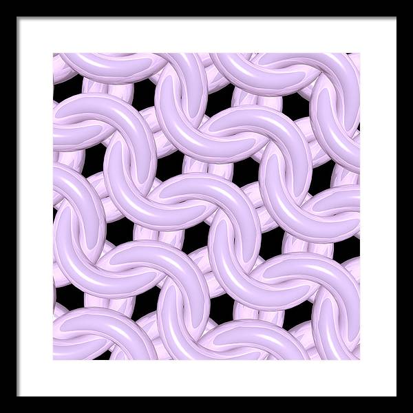 Pink Candy Maille Framed Print