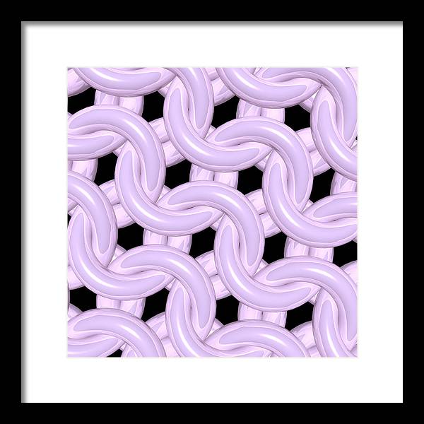 Pink Candy Maille Framed Print