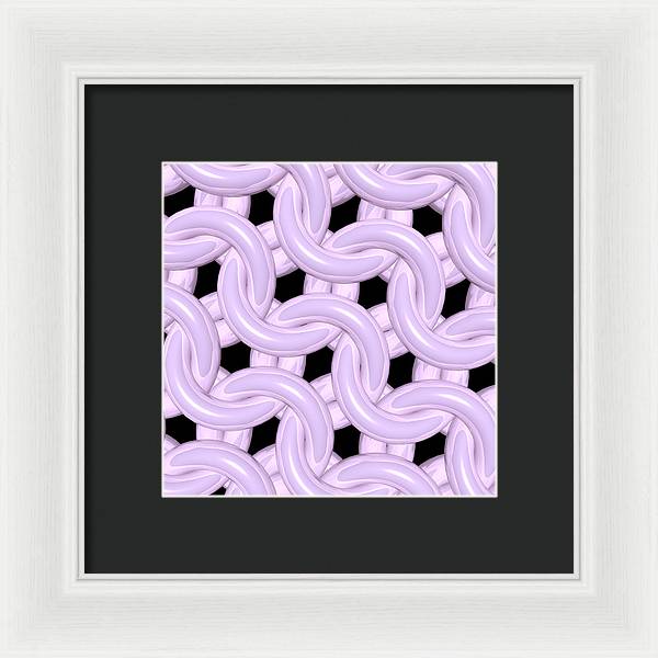 Pink Candy Maille Framed Print