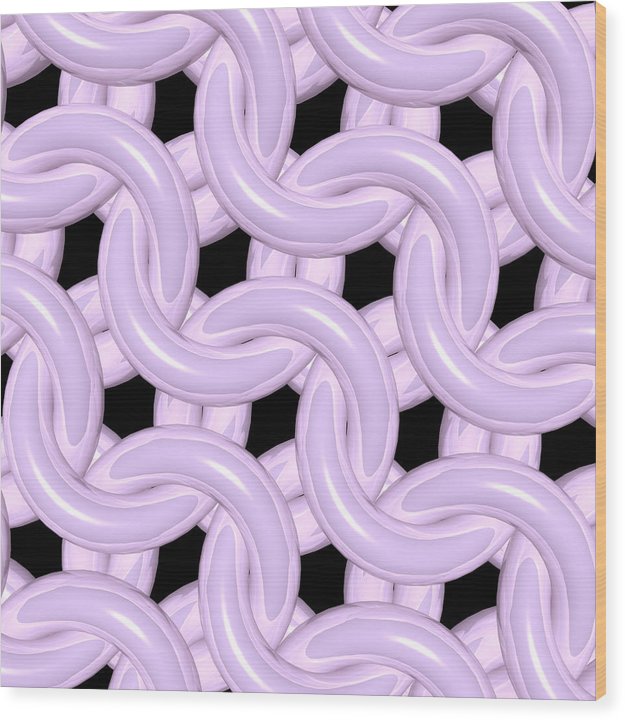 Pink Candy Maille Wood Print
