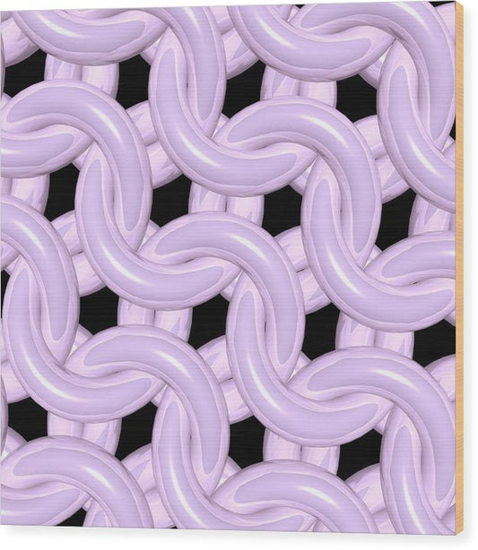 Pink Candy Maille Wood Print