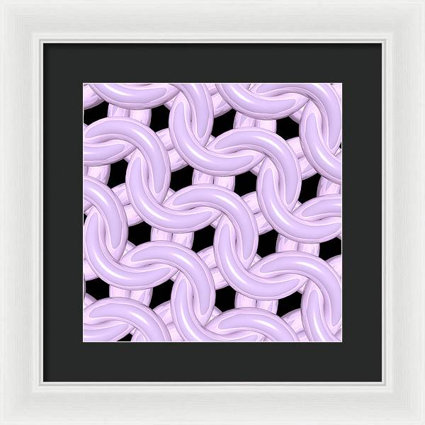 Pink Candy Maille Framed Print