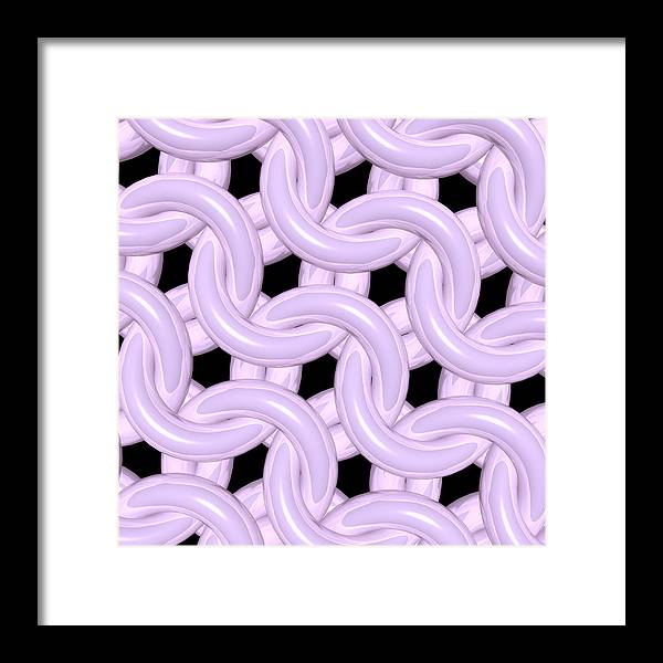 Pink Candy Maille Framed Print