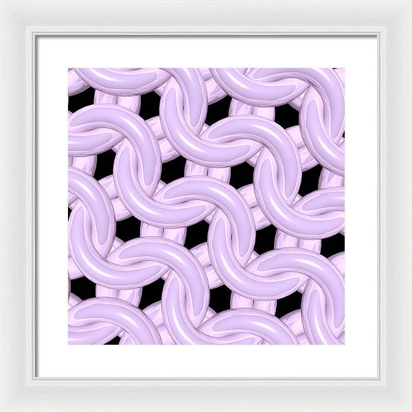Pink Candy Maille Framed Print