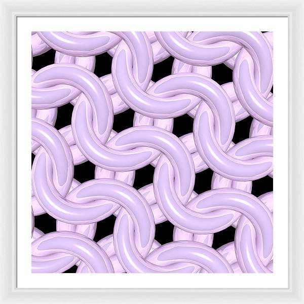 Pink Candy Maille Framed Print