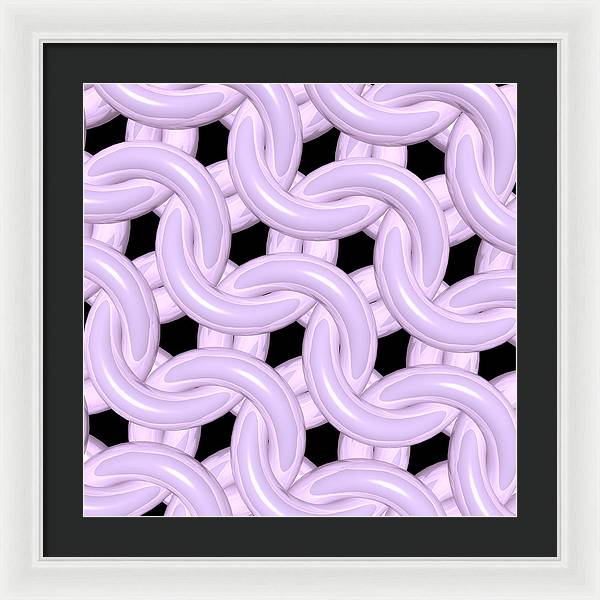 Pink Candy Maille Framed Print