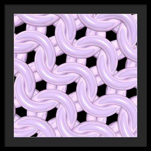 Pink Candy Maille Framed Print