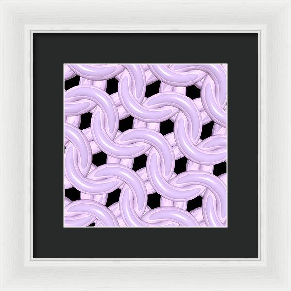 Pink Candy Maille Framed Print