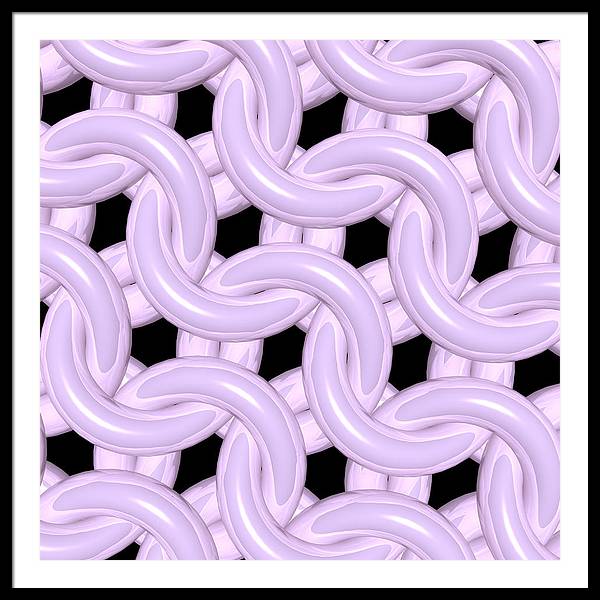 Pink Candy Maille Framed Print