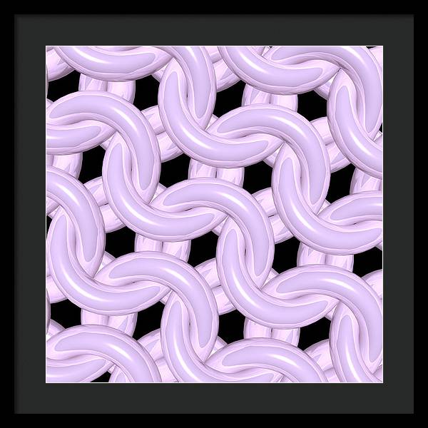 Pink Candy Maille Framed Print