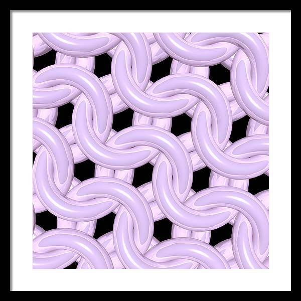 Pink Candy Maille Framed Print