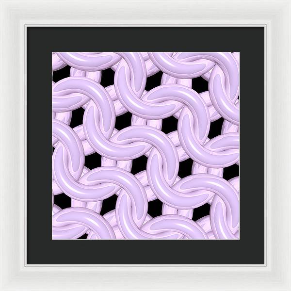 Pink Candy Maille Framed Print