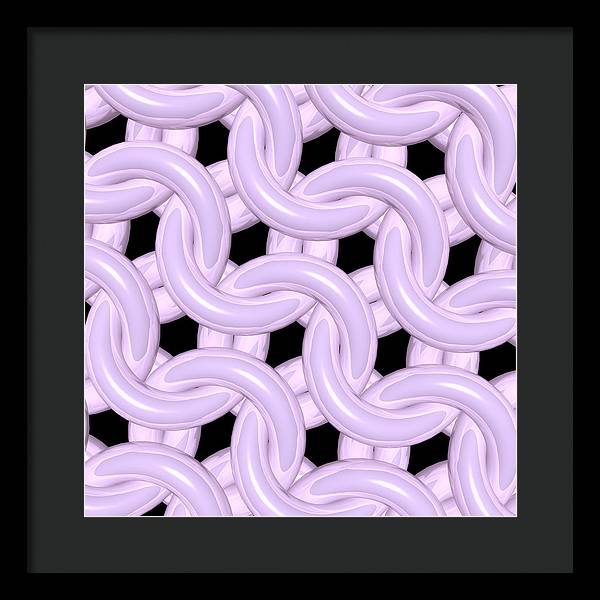 Pink Candy Maille Framed Print