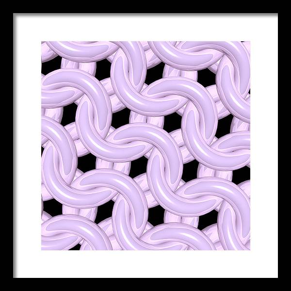 Pink Candy Maille Framed Print