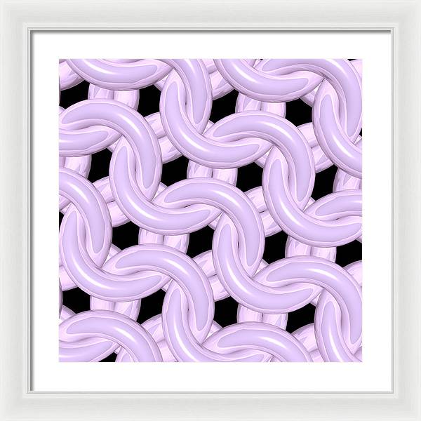 Pink Candy Maille Framed Print