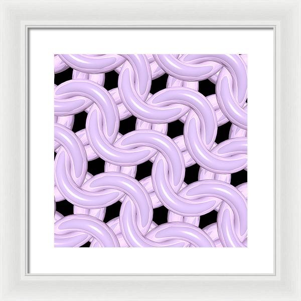 Pink Candy Maille Framed Print