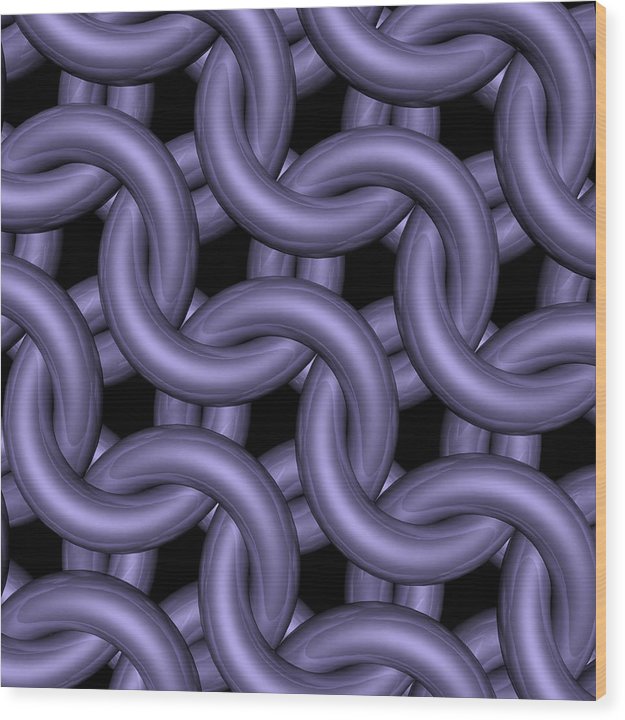 Royal Orchid Maille Wood Print