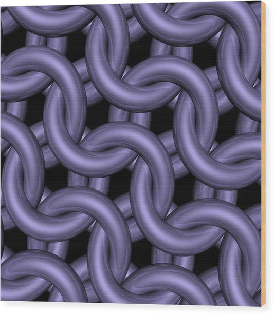 Royal Orchid Maille Wood Print