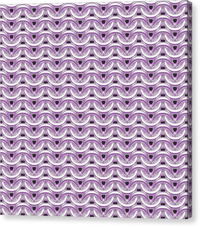 Silver Pink Maille Canvas Print