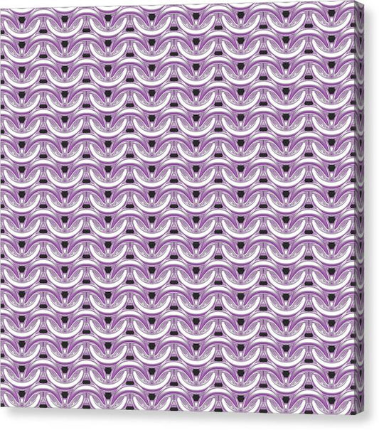 Silver Pink Maille Canvas Print
