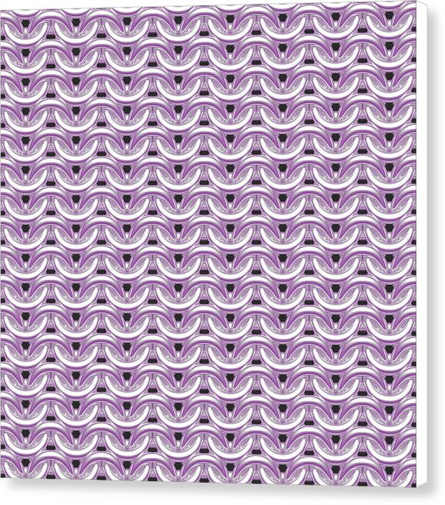 Silver Pink Maille Canvas Print