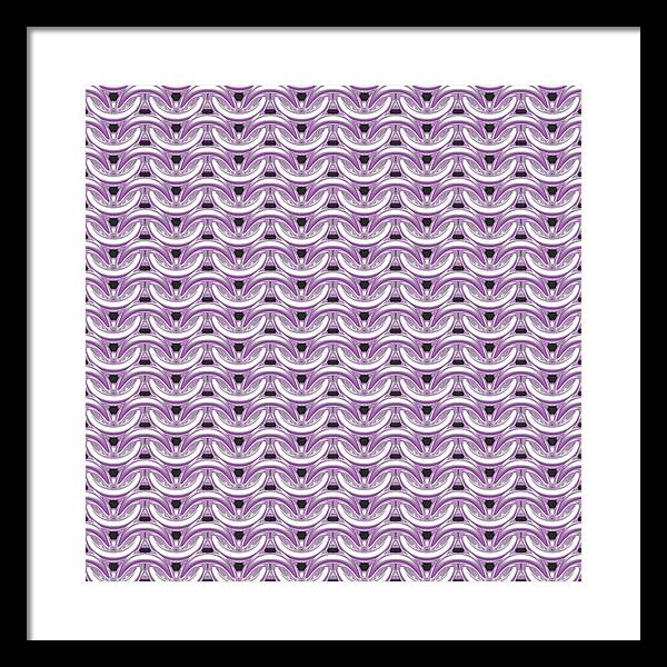 Silver Pink Maille Framed Print