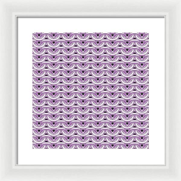Silver Pink Maille Framed Print