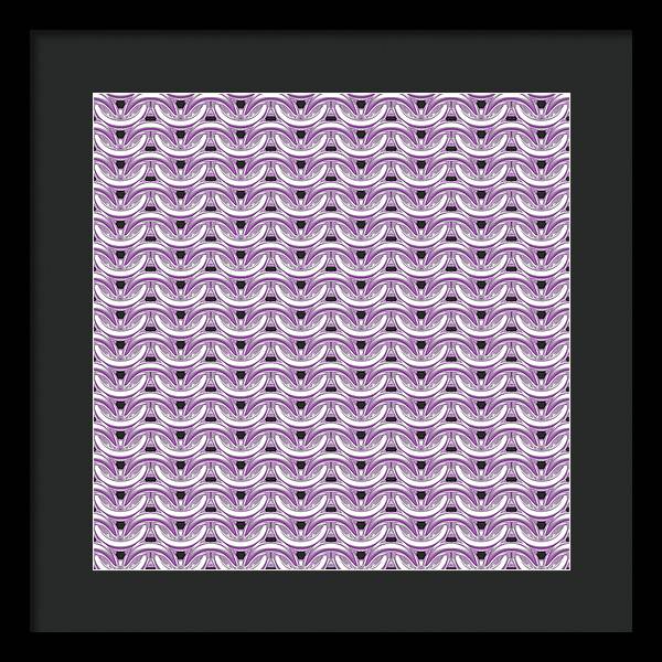 Silver Pink Maille Framed Print