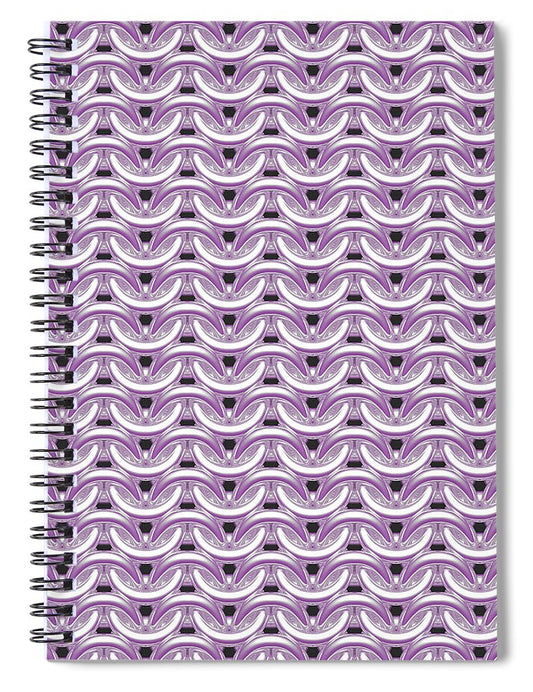 Silver Pink Maille Spiral Notebook