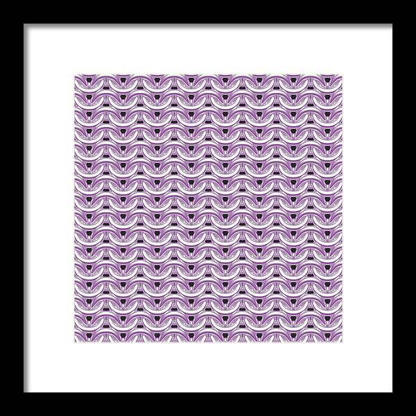 Silver Pink Maille Framed Print