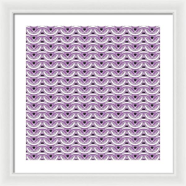 Silver Pink Maille Framed Print