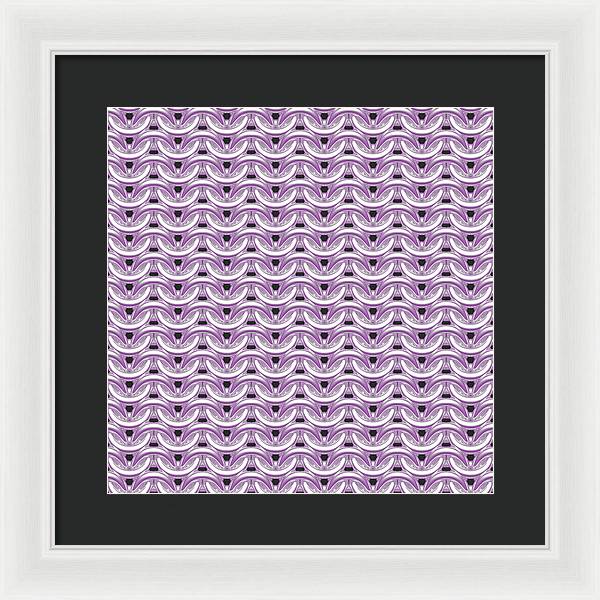 Silver Pink Maille Framed Print