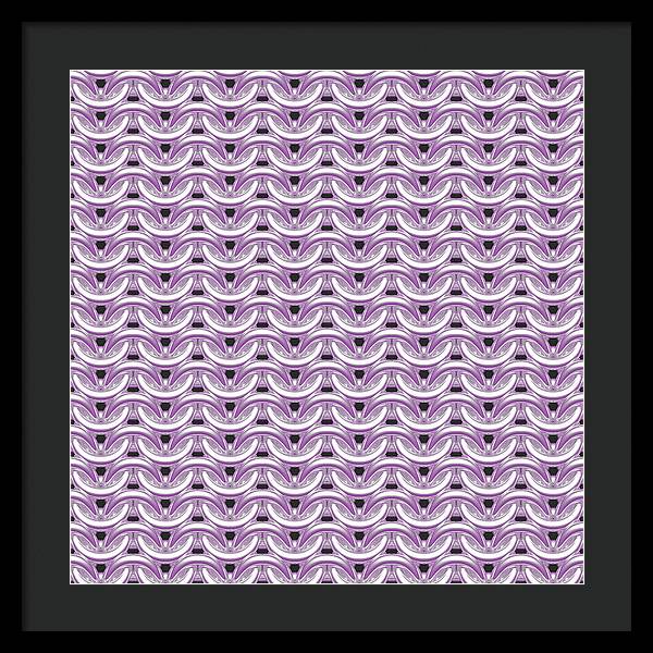 Silver Pink Maille Framed Print