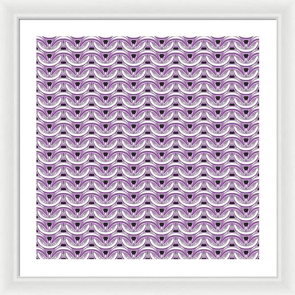 Silver Pink Maille Framed Print