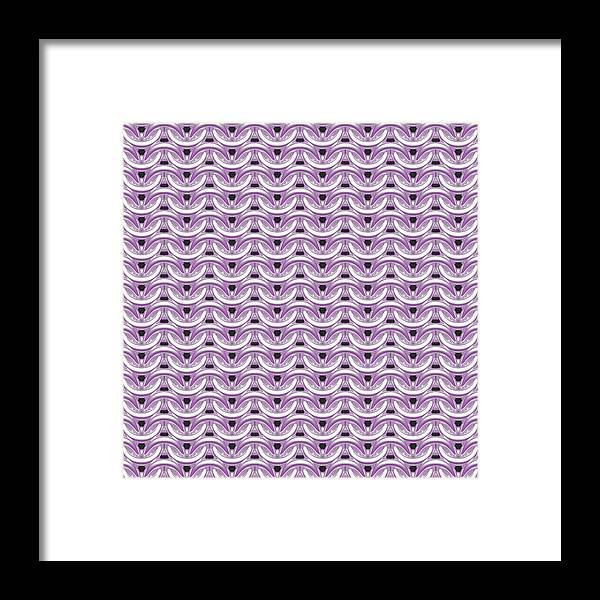 Silver Pink Maille Framed Print