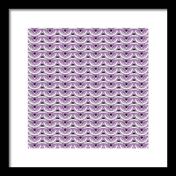Silver Pink Maille Framed Print