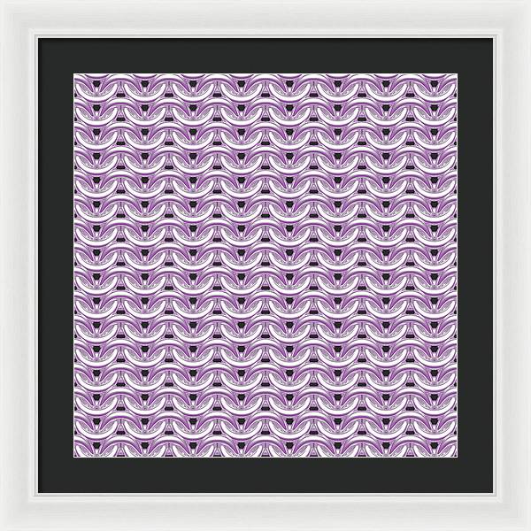 Silver Pink Maille Framed Print