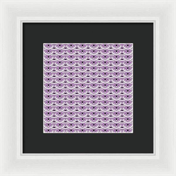 Silver Pink Maille Framed Print