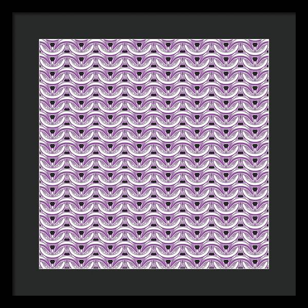 Silver Pink Maille Framed Print