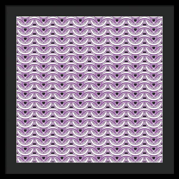 Silver Pink Maille Framed Print