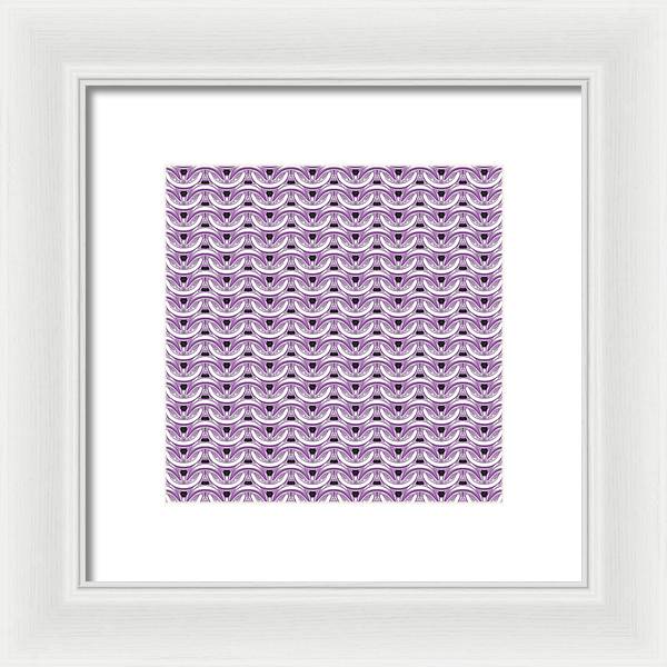 Silver Pink Maille Framed Print