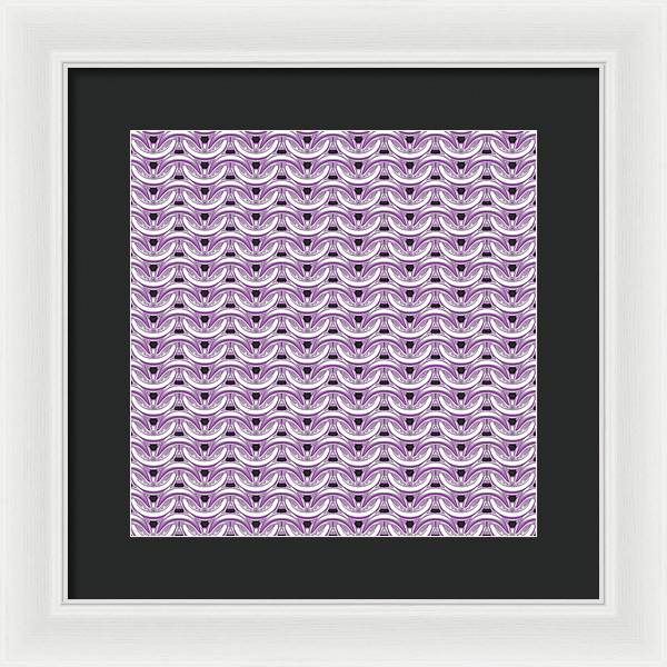 Silver Pink Maille Framed Print