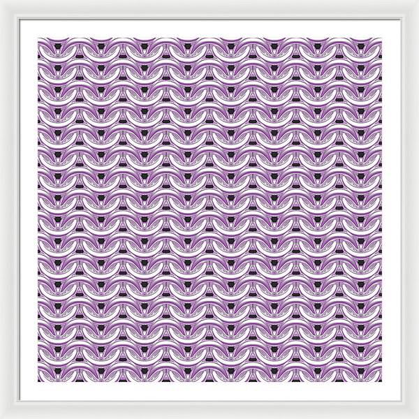 Silver Pink Maille Framed Print