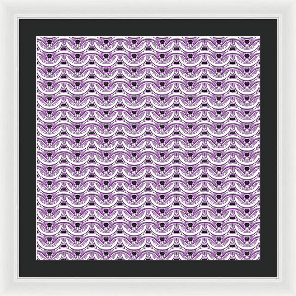 Silver Pink Maille Framed Print