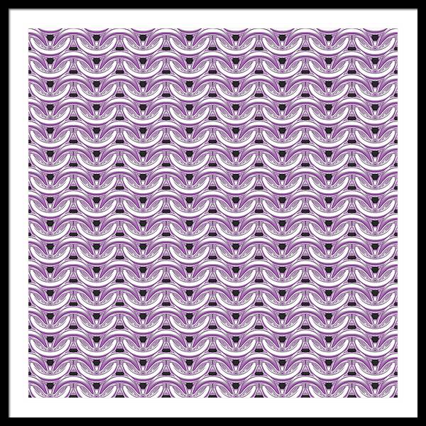 Silver Pink Maille Framed Print