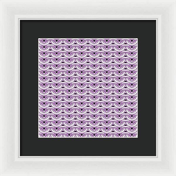 Silver Pink Maille Framed Print