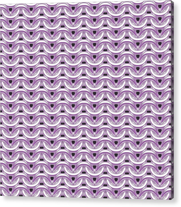 Silver Pink Maille Acrylic Print