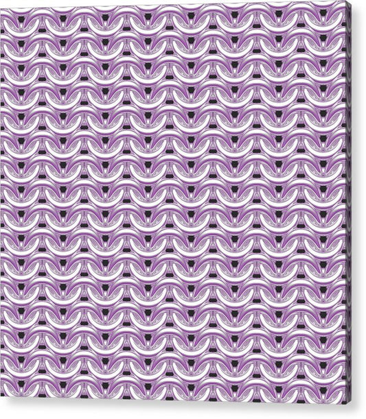 Silver Pink Maille Acrylic Print