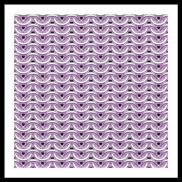 Silver Pink Maille Framed Print